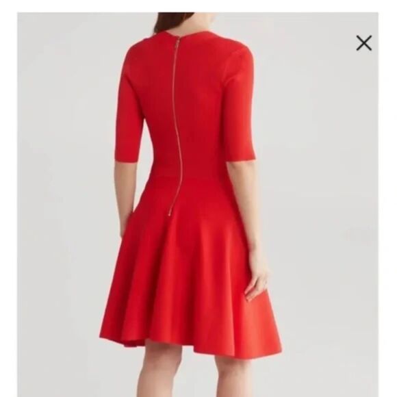 Ted Baker Milly red sweetheart sweater dress– Size 5 (US L), Fitted & Flared - Picture 2 of 11